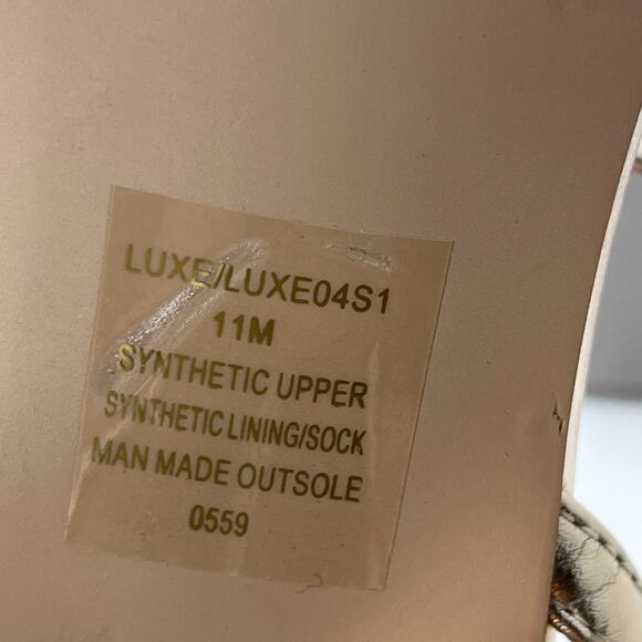 Steve Madden Luxe Block Heel Sandals Ankle Strap Square Toe Gold Women's 11M - Picture 9 of 11